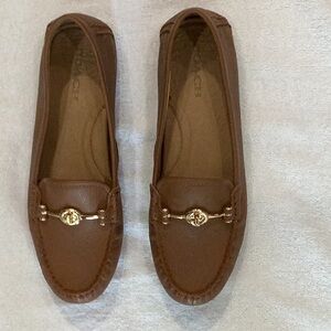 Coach Arlene Loafer Women Sz 10 Saddle Peb Grain Leather